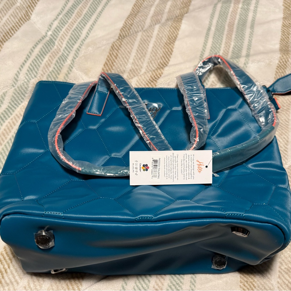 LUG Paddock Satin Luxe VL (Vegan Leather) Tote / Shoulder Bag - Teal